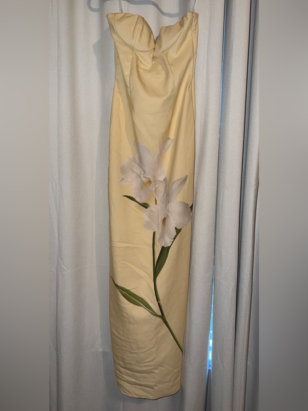 Katie May Ursula Yellow Strapless Floral Gown - Picture 11 of 15